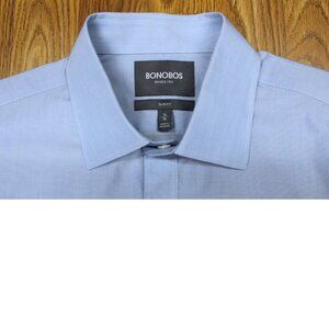 BONOBOS SLIM FIT SHIRT 100% COTTON LIGHT BLUE Sz 16 LARGE, L